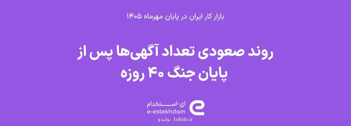 آگهی های استخدامی بعد از جنگ افزوده شد فاصله ۴۰ درصدی با مهر ۱۴۰۳ باقی ماند آگهی های استخدامی بعد از جنگ افزوده شد فاصله ۴۰ درصدی با مهر ۱۴۰۳ باقی ماند